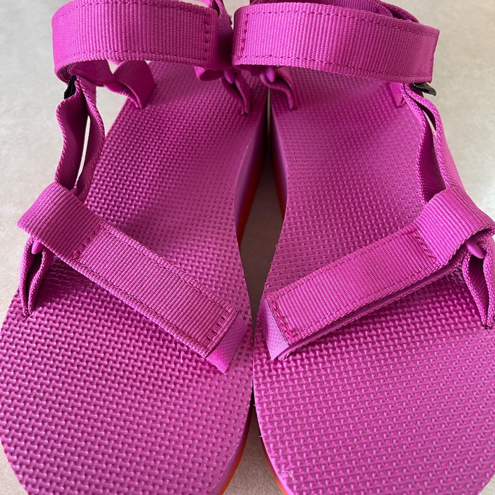 Teva platform sandals, never worn